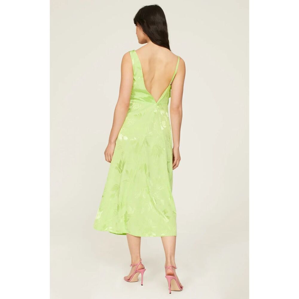 NWT For Love & Lemons Ilana Midi Dress In Green Size Large - Picture 2 of 13